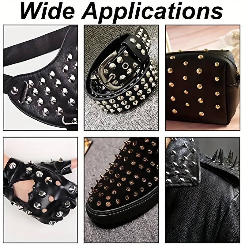 20 Sets 9.5MM DIY Cone Spikes And Studs Gun Metal Bullet Spikes Screw Back  Punk Studs And Spikes For Cloth Sewing
